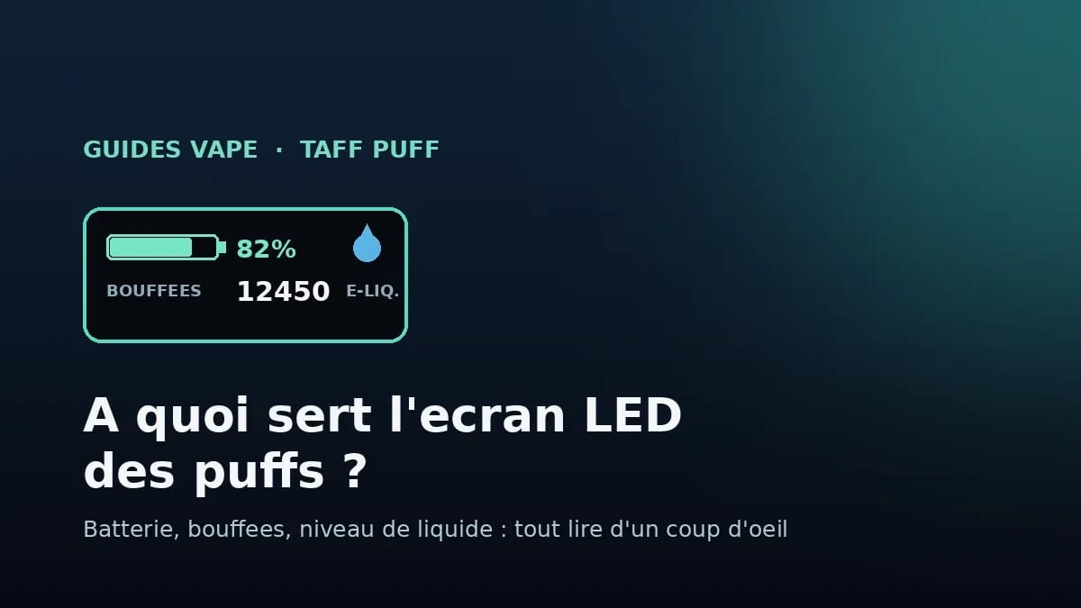 À quoi sert l'écran LED des puffs nouvelle génération ?