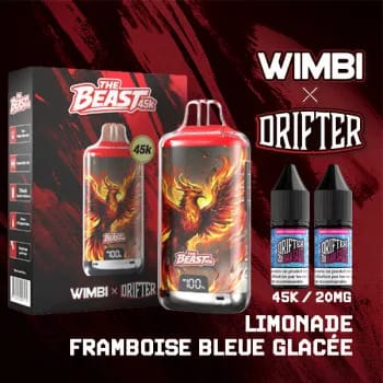 Kit The Beast 45K Eternal Fire Wimbi x Drifter - Limonade Framboise Bleue Glacée