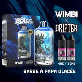 Kit The Beast 45K Glacial Warden Wimbi x Drifter - Barbe à papa Glacée