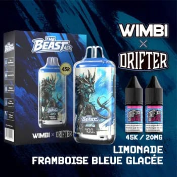 Kit The Beast 45K Glacial Warden Wimbi x Drifter - Limonade Framboise Bleue Glacée