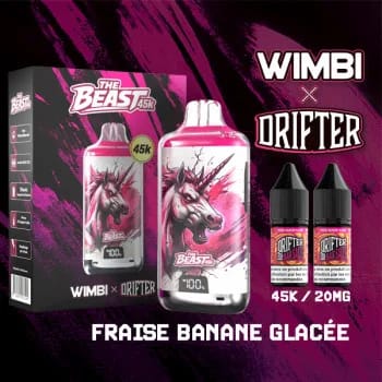 Kit The Beast 45K Mystic Unicorn Wimbi x Drifter - Fraise Banane Glacée