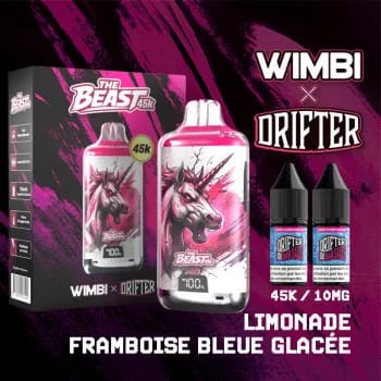 Kit The Beast 45K Mystic Unicorn Wimbi x Drifter - Limonade Framboise Bleue Glacée