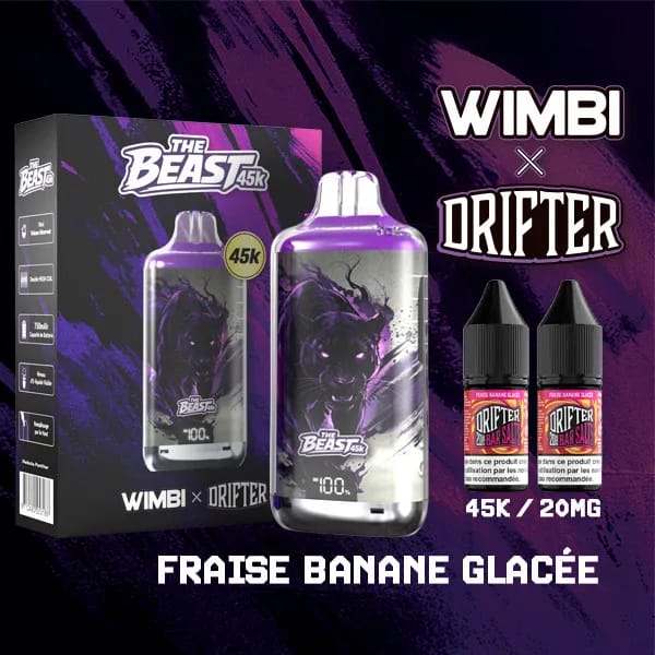 Kit The Beast 45K Nebula Panther Wimbi x Drifter - Fraise Banane Glacée