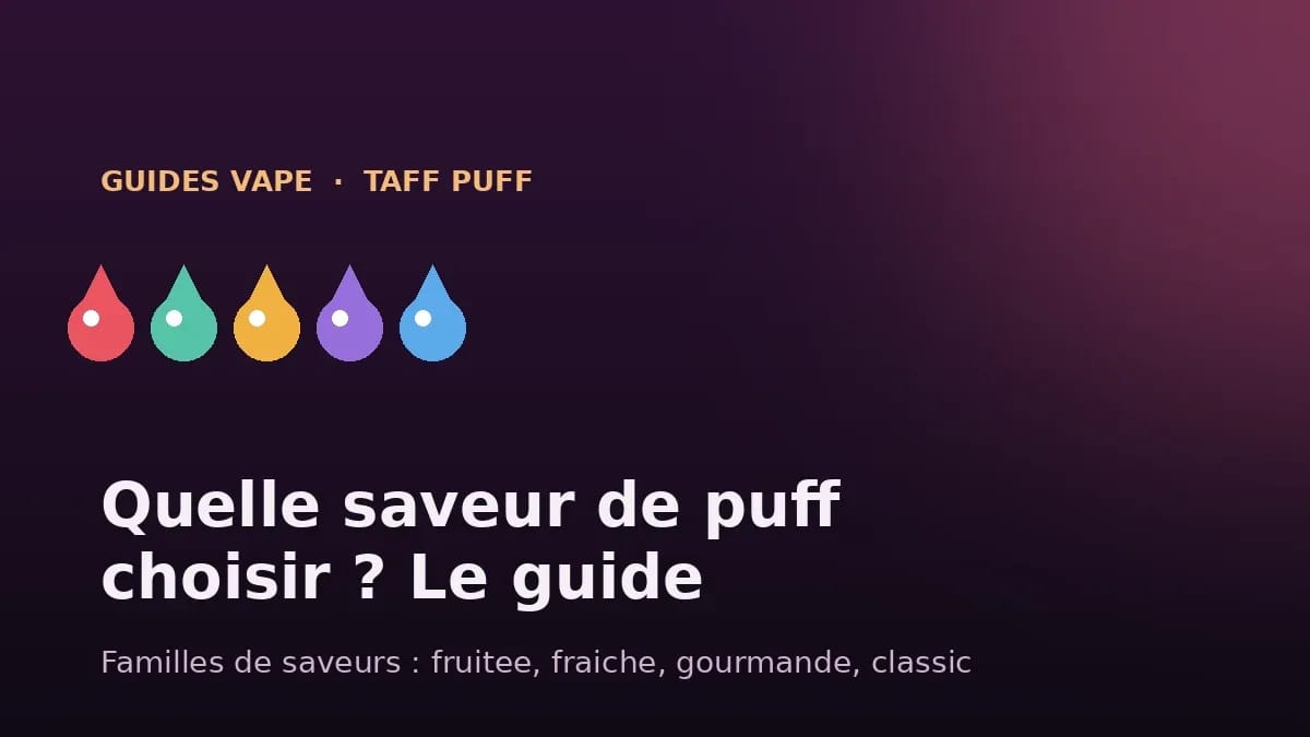 Quelle saveur de puff choisir ? Le guide des familles de saveurs