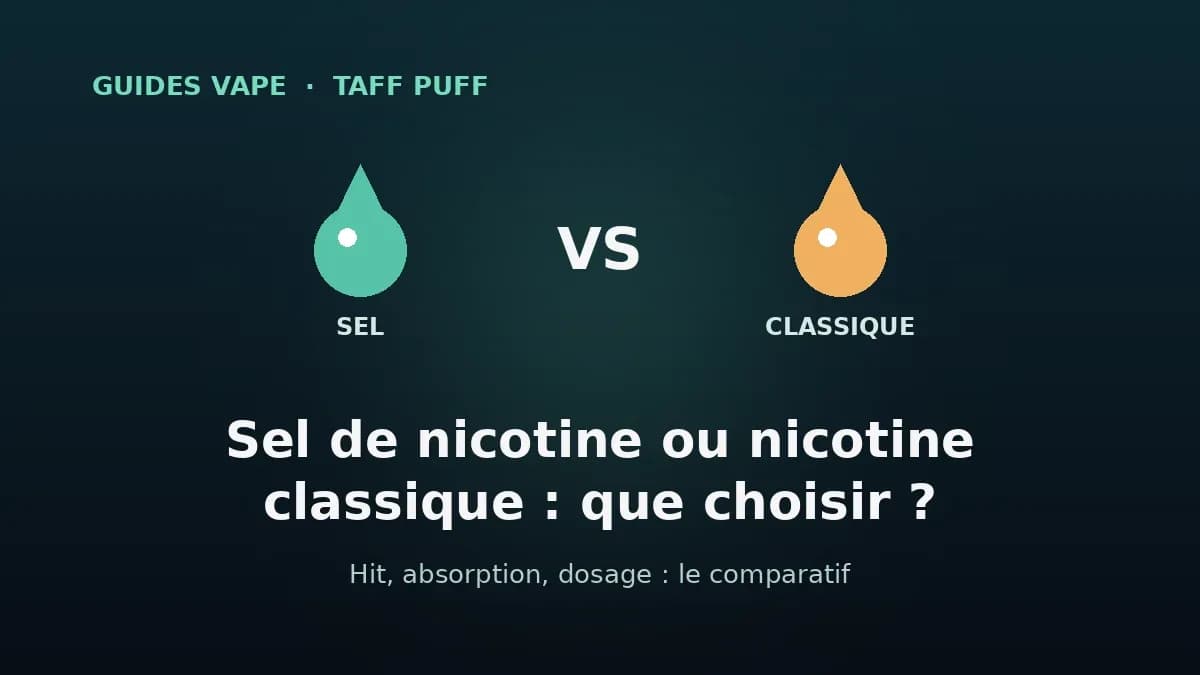 Sel de nicotine ou nicotine classique : que choisir ?