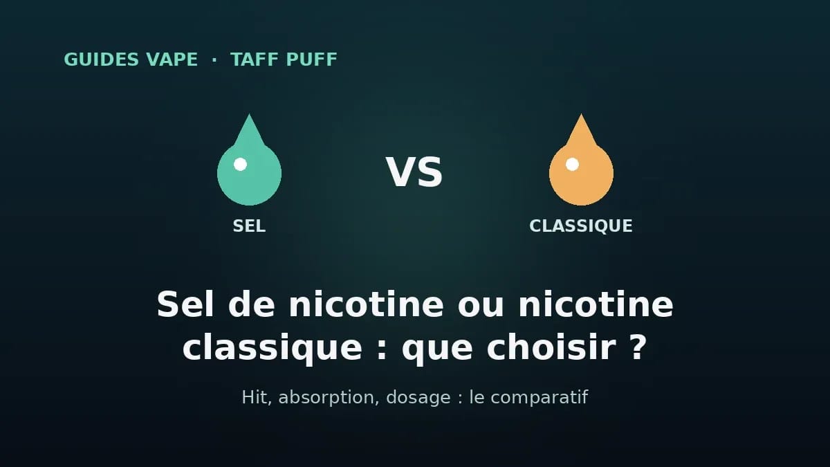 Sel de nicotine ou nicotine classique : que choisir ?